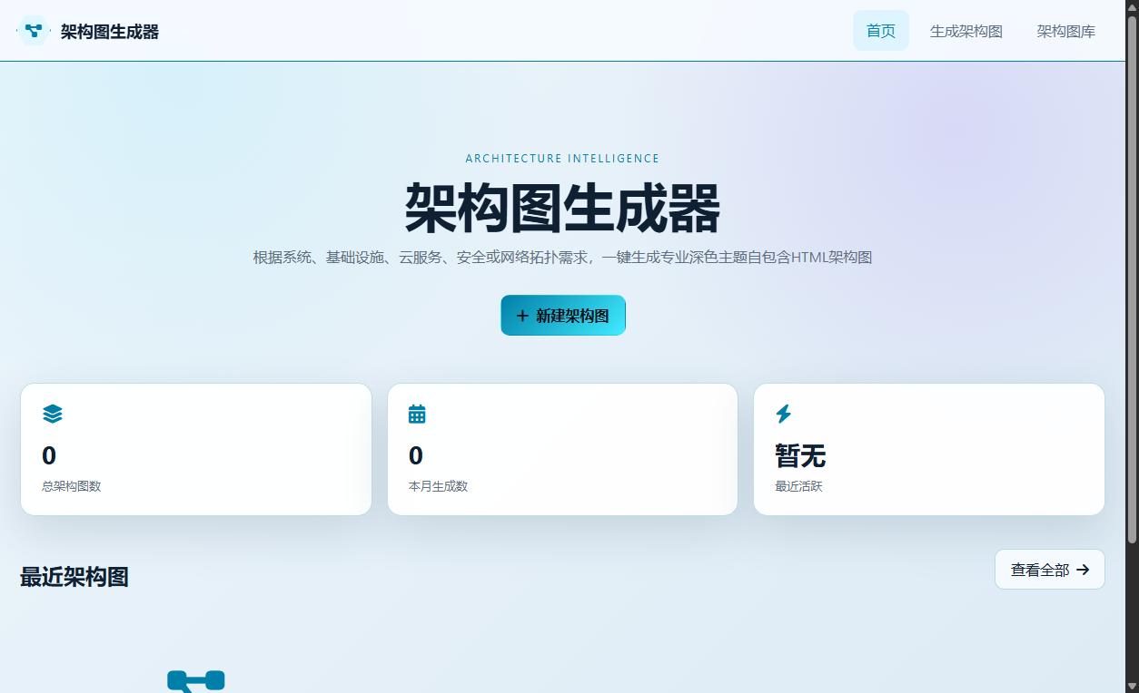 架构图生成器应用首页